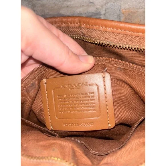 Coach F58297 Signature Zip File Crossbody Bag Purse Brown - Picture 5 of 12